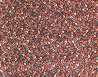 Cotton Fabric / Pink Floral Fabric / Pink Calico Fabric / Cotton Calico Fabric / Vintage Cotton Fabric / Vintage Calico Fabric / BTY