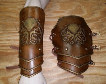 Leather Armor Spartacus Gladiator Manica full arm