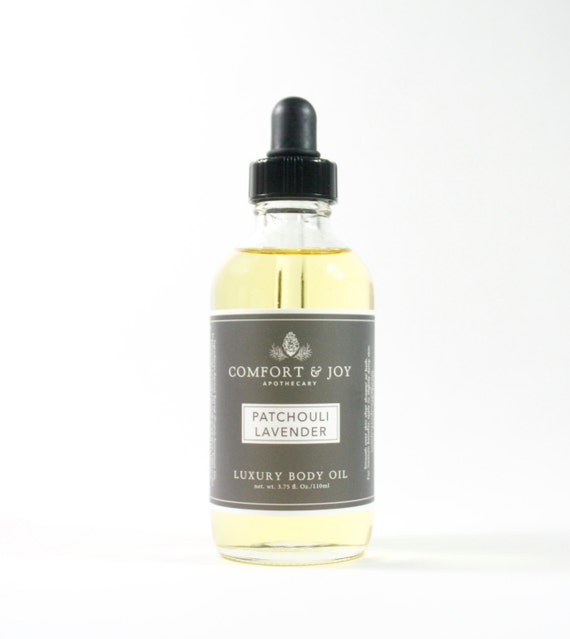 Body Oil Patchouli Lavender After Bath Oil Apothecary Natural