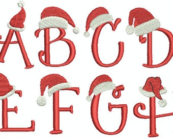 Christmas Alphabet Machine Embroidery Designs