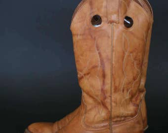 vintage acme leather cowboy boots men's size 7.5D