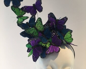 Butterfly fascinator- Butterfly Hat- Monarch Headband- High Tea- Butterfly Headdress- Butterfly hat- Derby- Kentucky Derby Hat- Fascinator