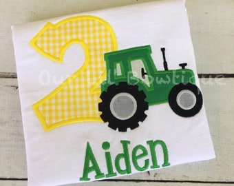 Tractor Shirt - Tractor Birthday Shirt - Boys Tractor - Birthday Shirt - Tractor Birthday Party - Girls Tractor Birthday - Farm Birthday