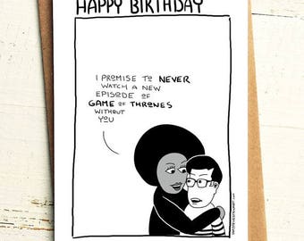 Game of Thrones Birthday Card - Brutally Honest Cards | TV shows | Netflix and Chill | Boyfriend | Girlfriend