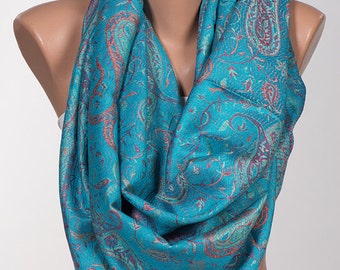 Paisley Pashmina Shawl Wrap. Christmas scarf wrap. Fall oversize scarf wrap. Valentine wrap.