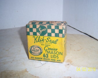 Vintage Samco Klik Seal 63 mason Lids in 1 dozen original box Pittsburgh, Pa