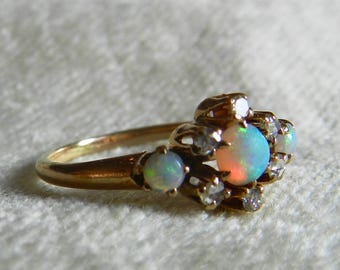 Vintage opal ring | Etsy