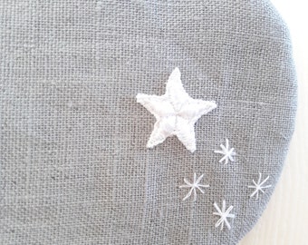 Moon, new moon, moon and stars, night sky, full moon, celestial, fabric moon, sky at night, door hanger, nursery decor, luna, lune