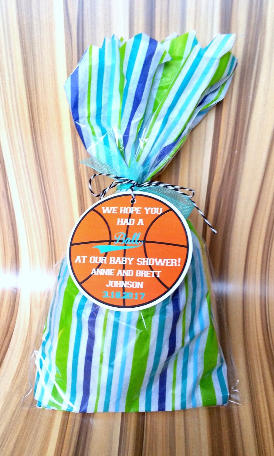 Set of 12 Basketball Party Favor Tags Basketball Baby Shower Favor