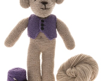 Teddy Bear Knitting Kit with 100% Welsh Wool