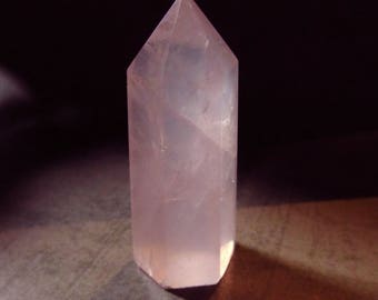 Rose Quartz Point 43g Wand Tower Meditation Pale Pink Crystal Point Gem Natural Mineral Specimen