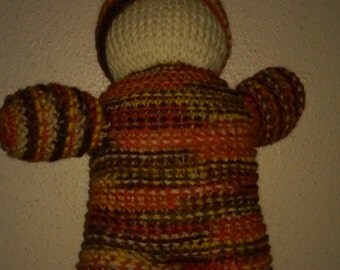 10 inch Hand Knit Gnome Doll