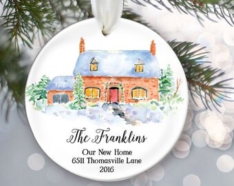 Our First Home Ornament Personalized New Home Christmas Ornament Housewarming Gift New House Our First House 1st Home Couples name OR012