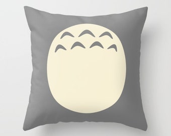 Totoro Pillow Cover, Studio Ghibli Pillow Cover, Totoro Cushion Cover, Miyazaki Cushion Cover, Totoro Decorative Pillow, Totoro Nursery