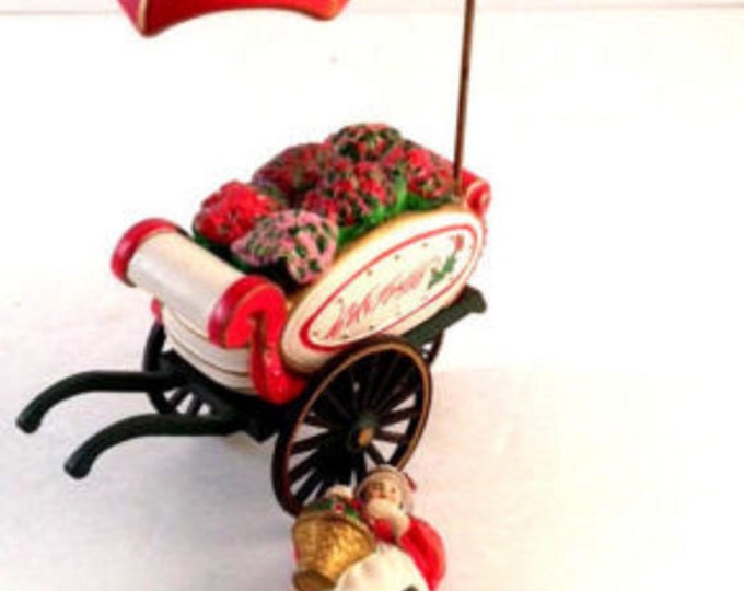 Dept 56 Figurine, Lord and Taylor Flower Cart, Heritage Village Collection,Department 56 Accessories, Gift For Her, Christmas Decor