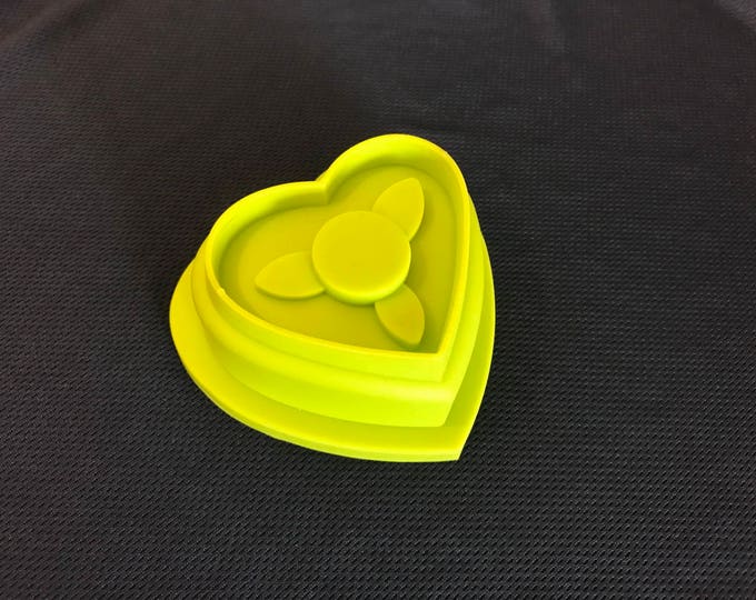 Silicone Soap Molds Chocolate Cake Mold - Heart Shape with Rose 90g