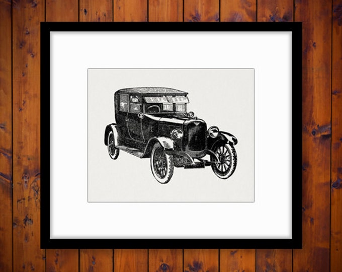 Printable Digital Antique Car Graphic Vintage Car Download Illustration Image Clip Art Jpg Png Eps HQ 300dpi No.3428