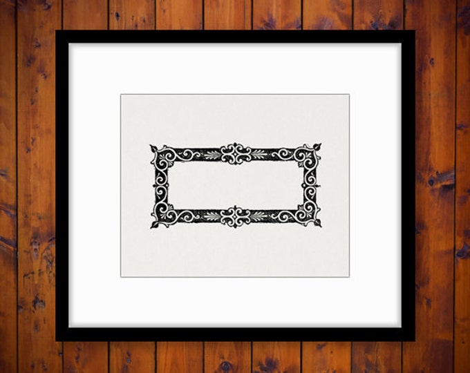 Printable Graphic Ornate Frame Image Border Antique Download Elegant Digital Vintage Clip Art Jpg Png Eps HQ 300dpi No.747