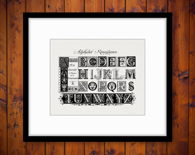 Digital Printable Antique Alphabet Graphic Assorted Letters Download Image Vintage Clip Art Jpg Png Eps HQ 300dpi No.194