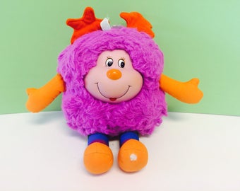Vintage Rainbow Brite, Sprite Doll, Violet, Purple Sprite, IQ Sprite, Rainbow Brite Stuffed Animal, 1983 Mattel, Hallmark,1980s Toys