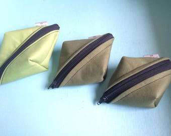Green Organic Snack Bag Eco Friendly Three Sizes