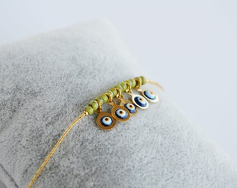 Evil Eye Bracelet - Evil Eye jewelry - Protection Charm - Turkish Evil Eye - Protection Bracelet - Evil Eye Jewelry - Lucky