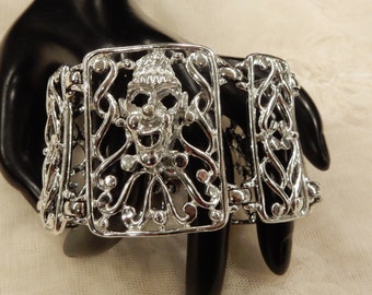 Nice Vintage Selro Selini Clown Face Panel Bracelet
