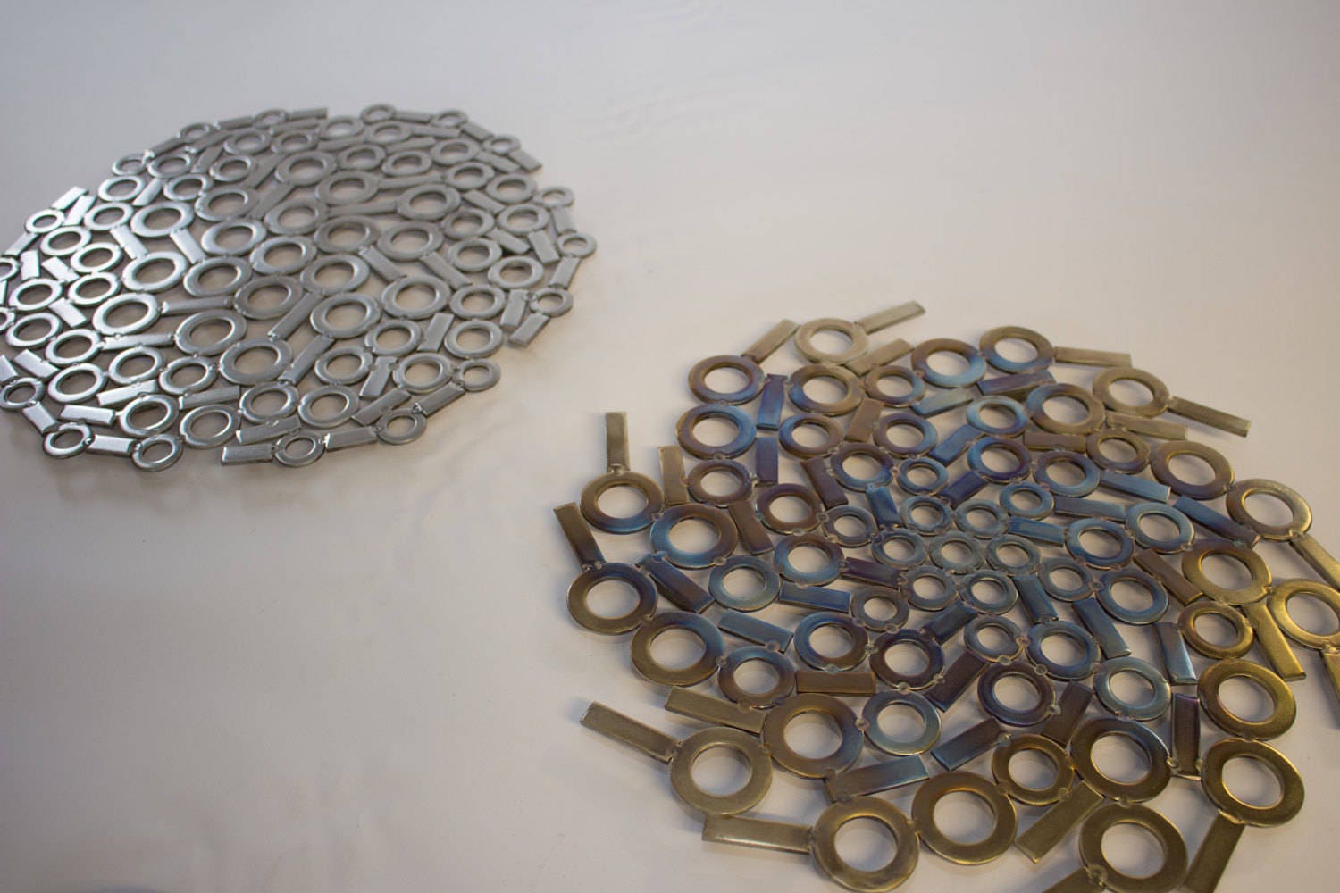 Abstract stainless steel wall art sculpture