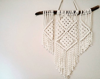 Macrame wall hanging, shabby chic decor, boho decor, hippie decor, wall art.