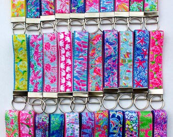 Lilly Pulitzer Key Fob in She She Shell, You Gotta Regatta, and Flamenco Pineapple