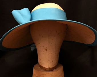 kentucky derby hat, kentucky derby hats, kentucky derby dress, wide brim hat, derby wide brim hat, turquoise derby hat, classic derby hat