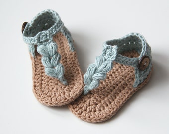 KORA Boho Baby Sandals, Natural Baby Shoes, Crochet Baby Shoes, Gender Neutral Baby, Size 0-3,3-6,6-9,9-12 months,Made to order