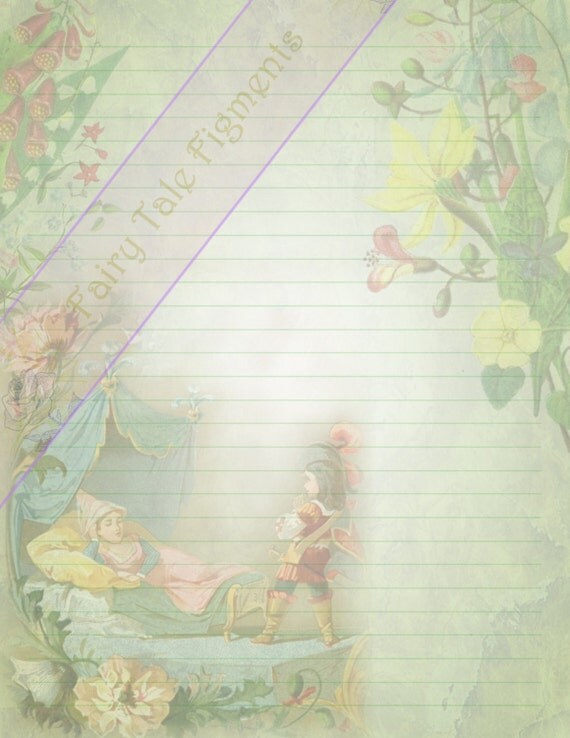 Fairy tale writing paper