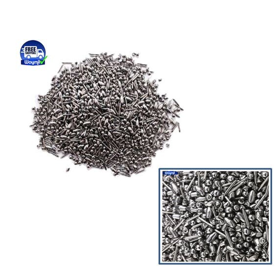 Stainless Steel Tumbling Media Mix Shot 5 Shapes 1 Lb Jewelers