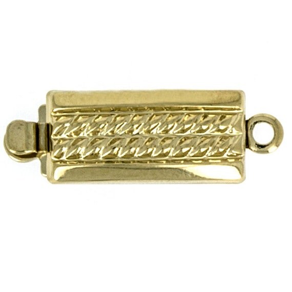 OneStrand Rectangular Box Clasp with Horizontal Rope