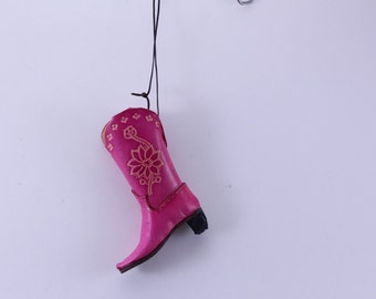leather cowboy boots ornaments