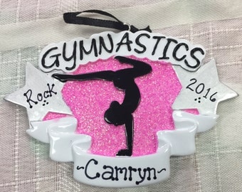 Personalized Gymnastics Christmas ornament
