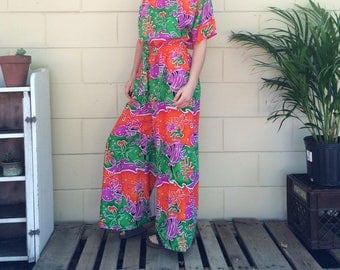 Vintage Caribbean Girl Two Piece Outfit ~ Tag size S