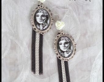 Boucles d'oreilles *Gothique Black & White*