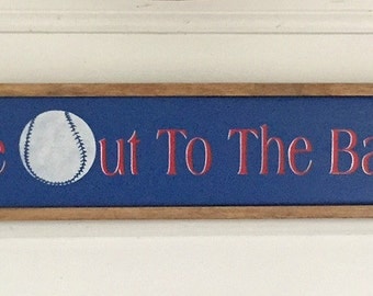 Baseball Sign. Cubs. Baseball Decor. Take Me Out to the Ball Game.