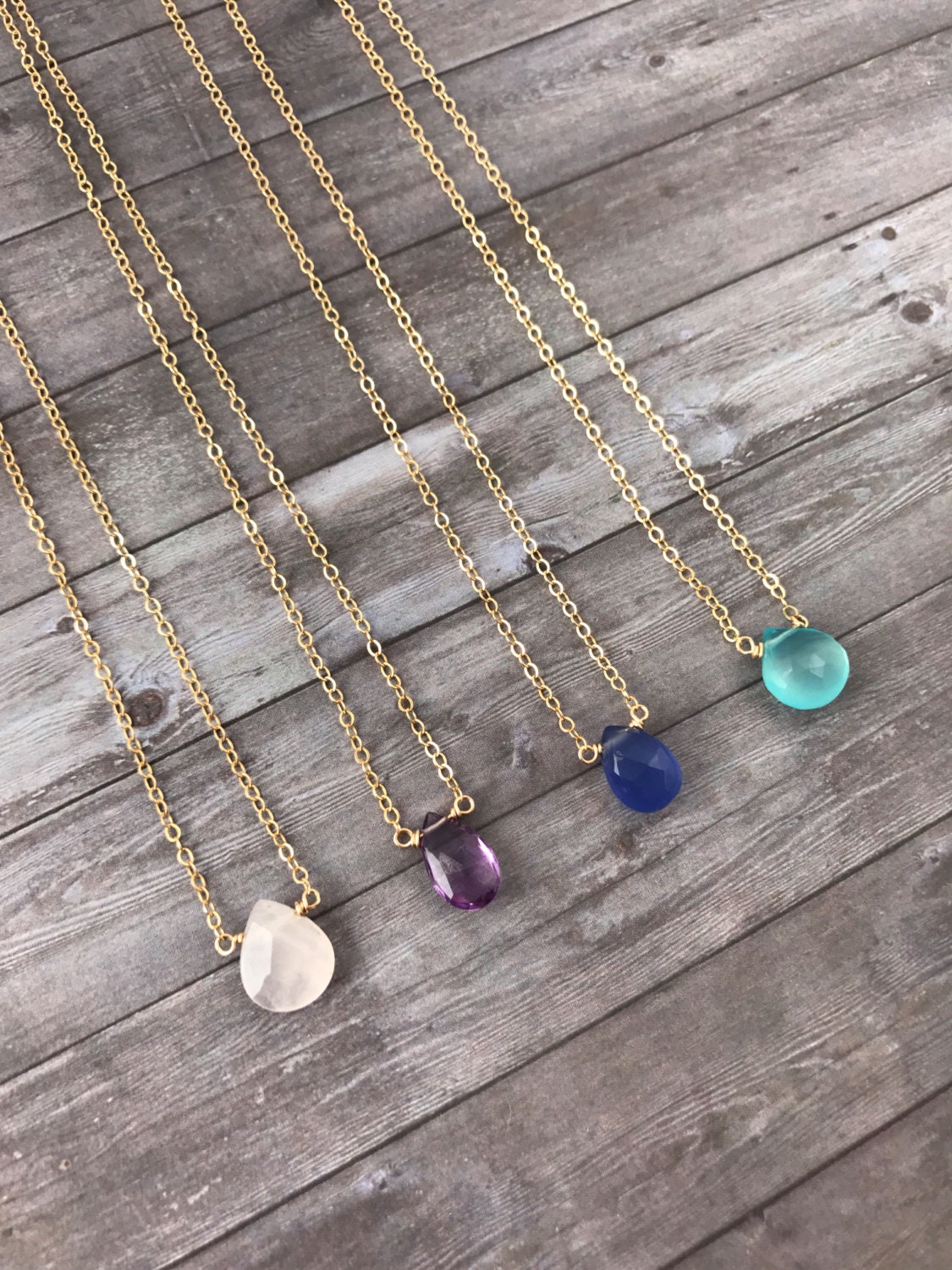 Semi Precious Stone Layering Necklaces