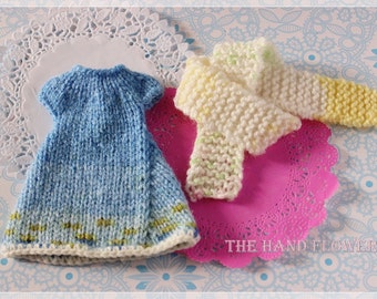Handmade knitting Dress set for Blythe.