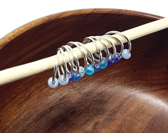 Large Snag Free Stitch Markers - Knitting Stitch Markers - Gift for Knitters - Stitch marker set - lightweight ring stitch markers, gift bag