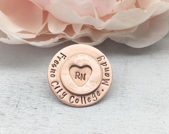 Nursing Pin, Graduation Gift, Nurse Pin and Lucky Penny, Nurse Gift, RN Gift, Bsn Nurse Pin, Nursing Ceremony, BSN Grad Pin, RN Pin for grad
