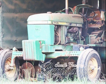 Vintage John Deere Tractor.Green Tractor.Tractor Photography.Farm Photography.Country Rustic.Printable Download.Man Cave Art.