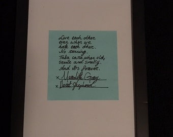 Greys Anatomy Meredith And Derek Post It Marriage Note