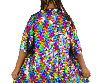 Rainbow Kimono / rave costume / rave attire / edc /