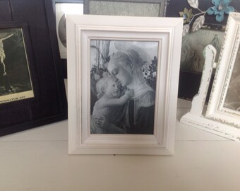 La Sainte Vierge Et L'enfant Jesus /Antique Copy/ Framed Religious Print