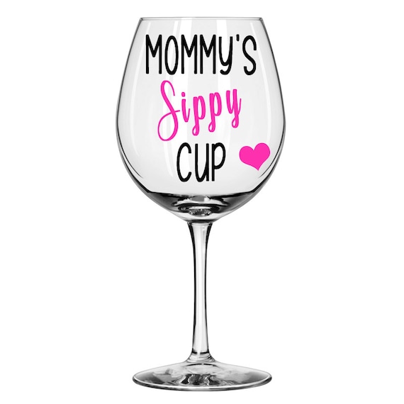 Mommy's Sippy Cup Mom Wine Glass 20oz Personalized wine