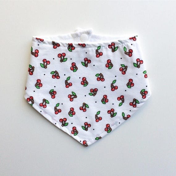 Items similar to Best Bandana Bib - cherries on Etsy